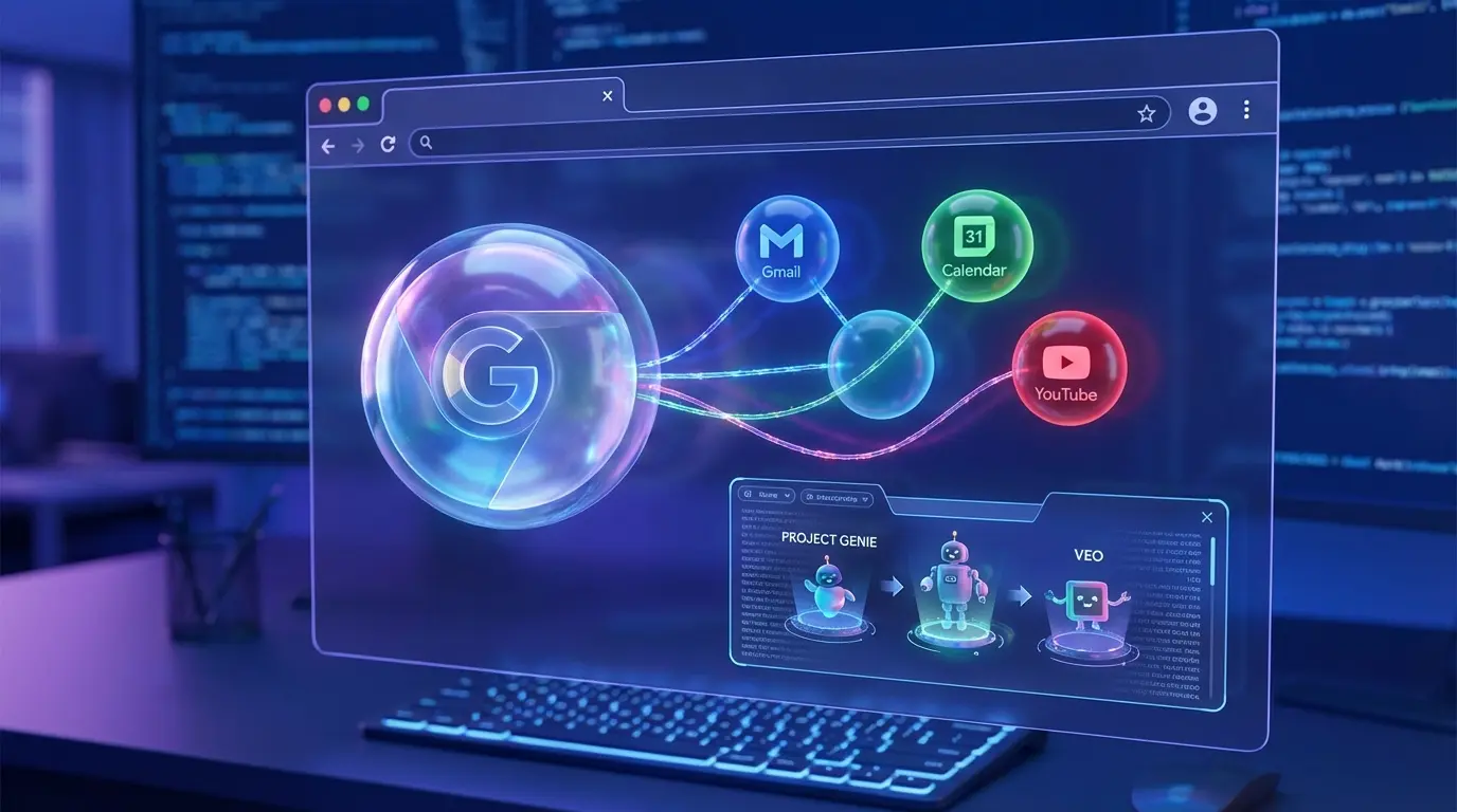 Gemini Drops : Project Genie, Auto Browse, Veo 3.1 et 8 annonces majeures de Google