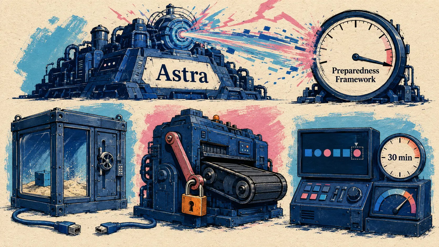 OpenAI ralentit ses modèles face au risque cyber Astra, Warp lance Warp Factories, Claude Code lance le skill Design